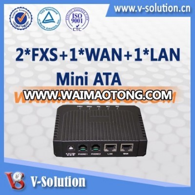 Lantiq chipset 2 FXS VoIP gateway, 2 fxs port analog voice ata